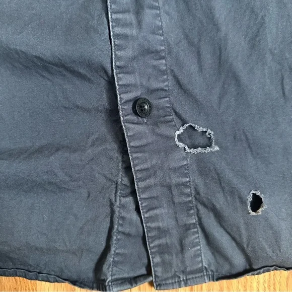 Harley-Davidson Men's Charcoal and Orange Casual Shirt XL 100% Cotton Grunge Y2K - Picture 8 of 12